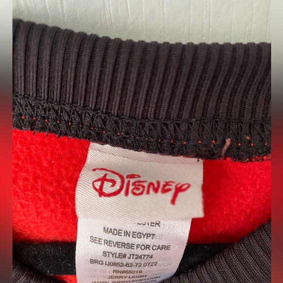 Disney. Mickey Mouse. Red and black sweatshirt. Size juniors medium. - Picture 4 of 5